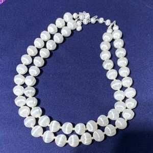 Japan Vintage Lucite White  Necklace